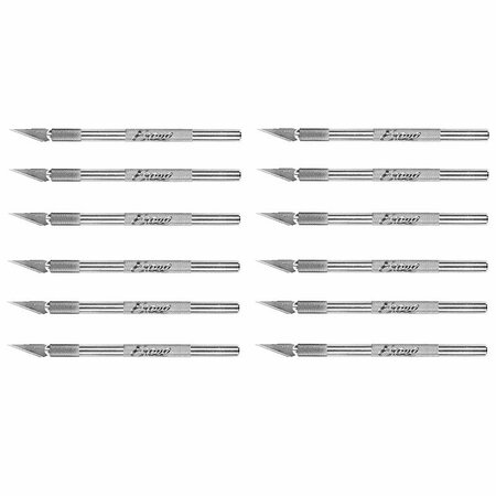 Excel Blades K1 Light Duty Aluminum Hobby Craft Knife with Safety Cap, Bulk, 12pk. 18001